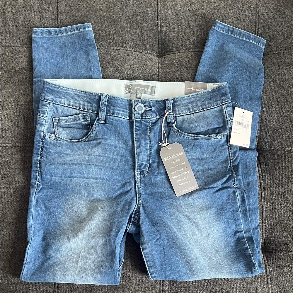 NWT Wit & Wisdom Absolution High Rise Light Blue Skinny Jeans